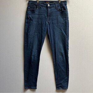 Jen7 by 7 For All Mankind High Waisted Skinny Jeans Dark Wash Sz 8